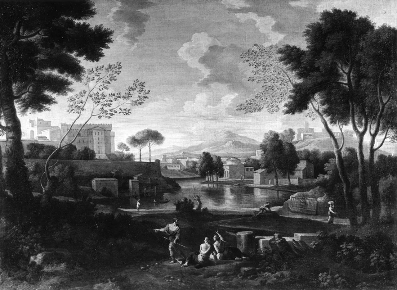 Paesaggio classico con il Belvedere Vaticano - Walters Art Museum